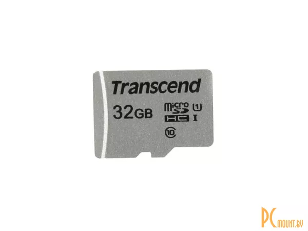 Карта памяти MicroSDHC, 32GB, class 10, UHS-I, Transcend TS32GUSD300S-A